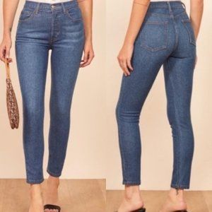 Reformation Serena High Skinny Crop ButtonFly Jean